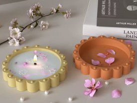 Molde silicona bandeja bordes petalos